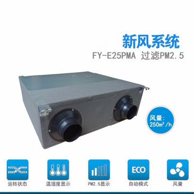 美浩舒适家：松下新风系统家用全热交换器 过滤PM2.5 FY-E25PMA(风量:250m³/h)