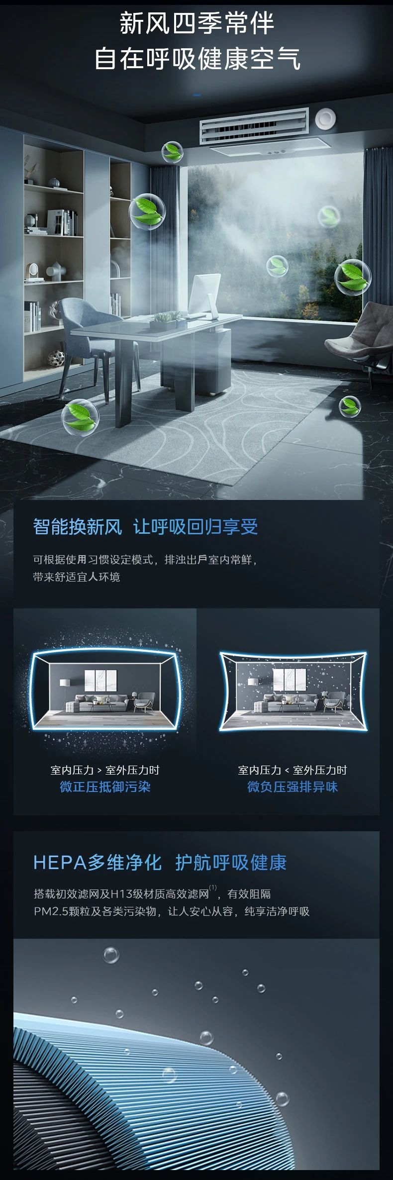 [美的领航者 2 代]中央空调全屋空气一站解决 制冷|地暖|新风|加湿|厨房空调