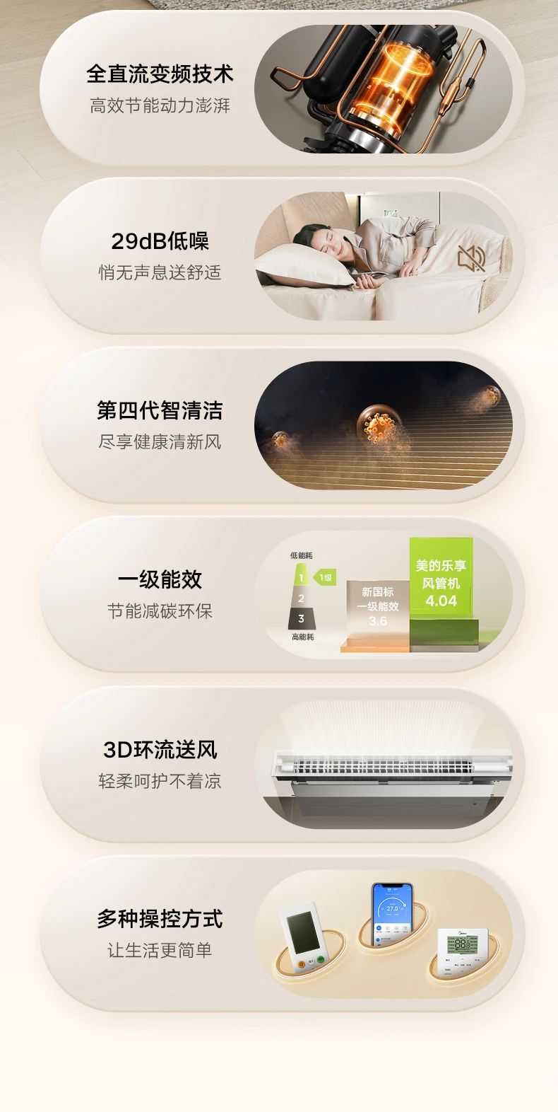 [美的乐享 2 代]客厅中央空调智控旗舰 强劲性能  全直流变频技术|3D环流风|一级能效