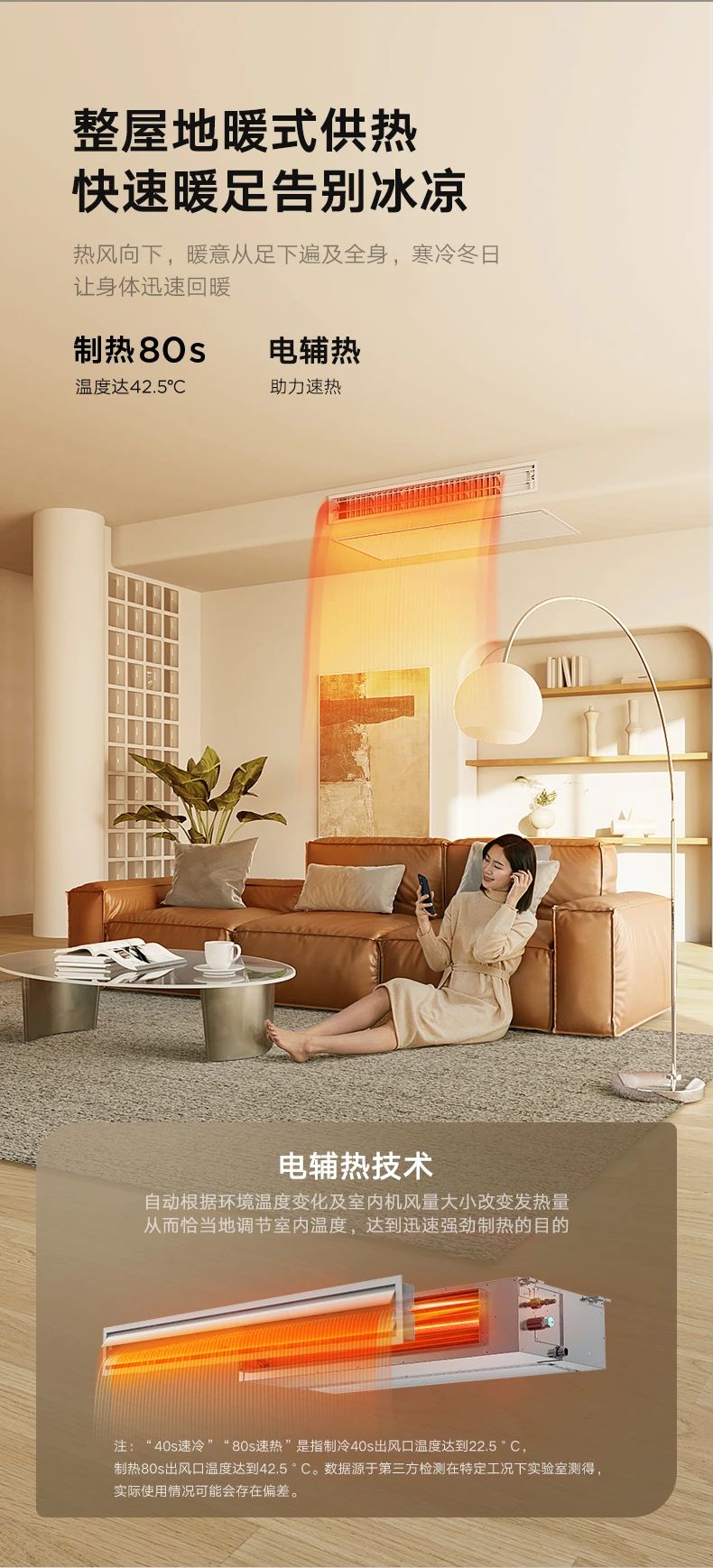 [美的乐享 2 代]客厅中央空调智控旗舰 强劲性能  全直流变频技术|3D环流风|一级能效