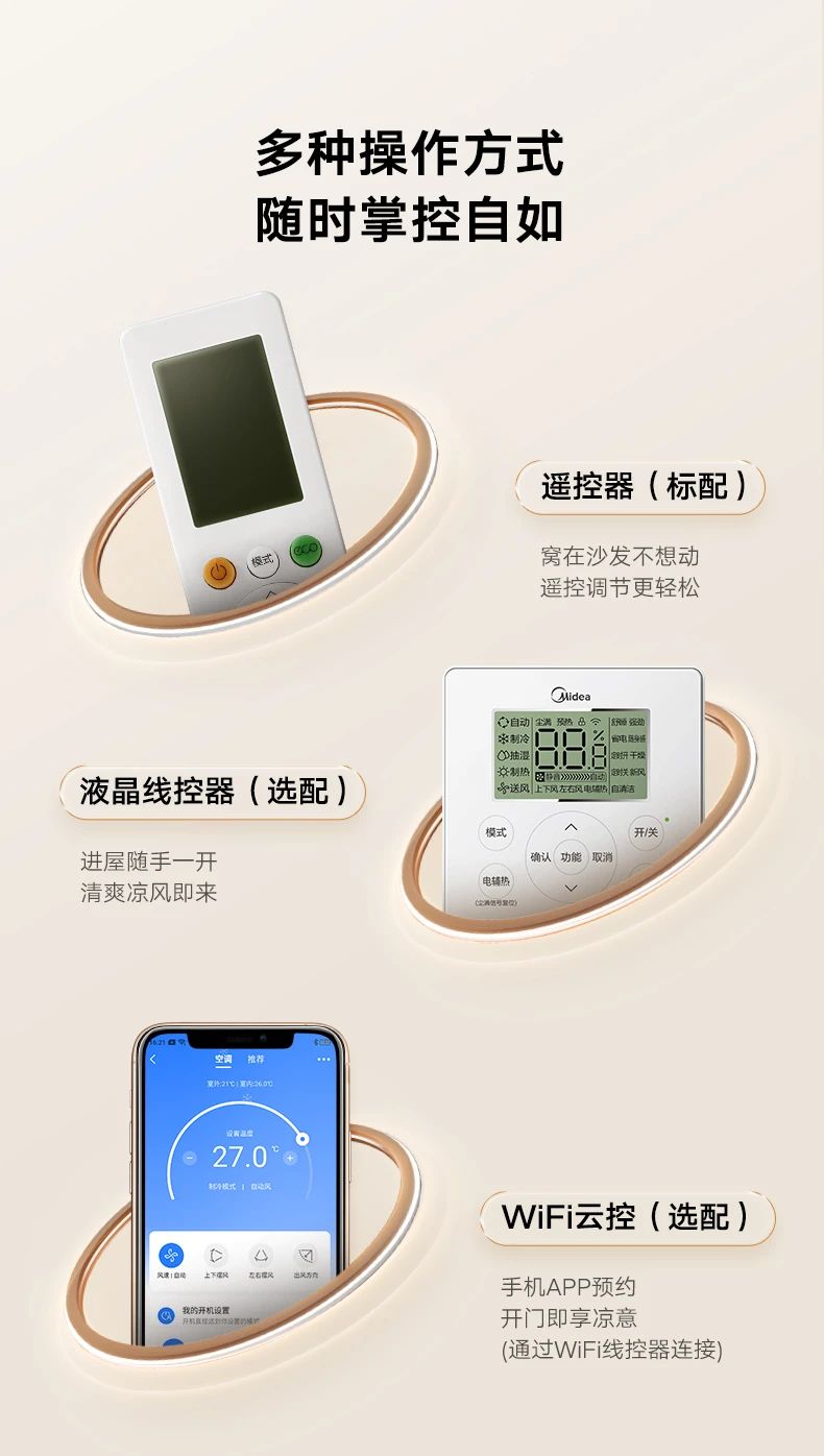 [美的乐享 2 代]客厅中央空调智控旗舰 强劲性能  全直流变频技术|3D环流风|一级能效