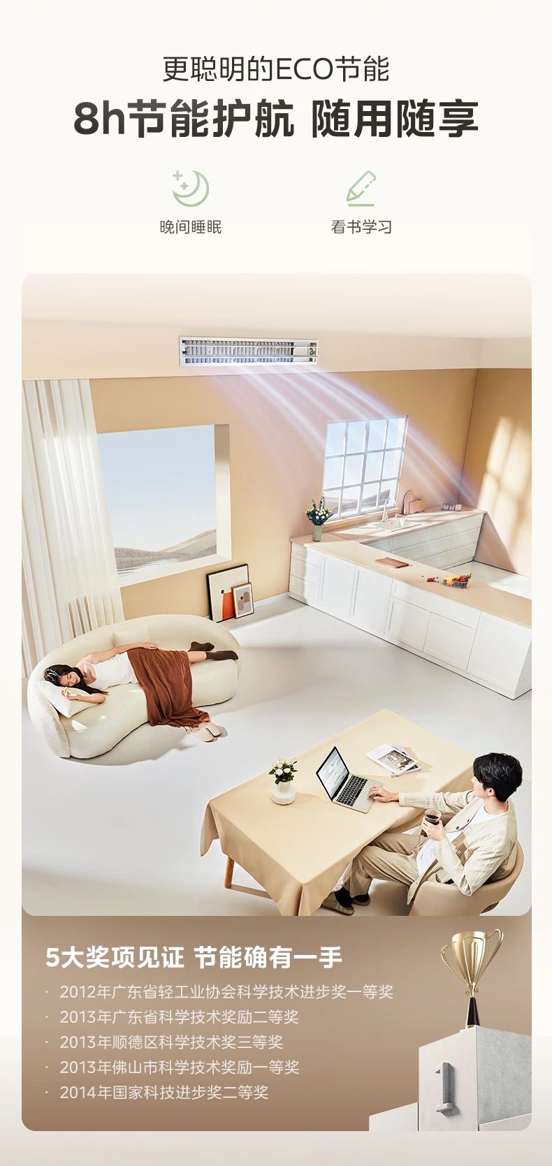 [美的乐享 3 代]客厅中央空调智控旗舰 强劲性能 全直流变频技术|3D环流风|一级能效