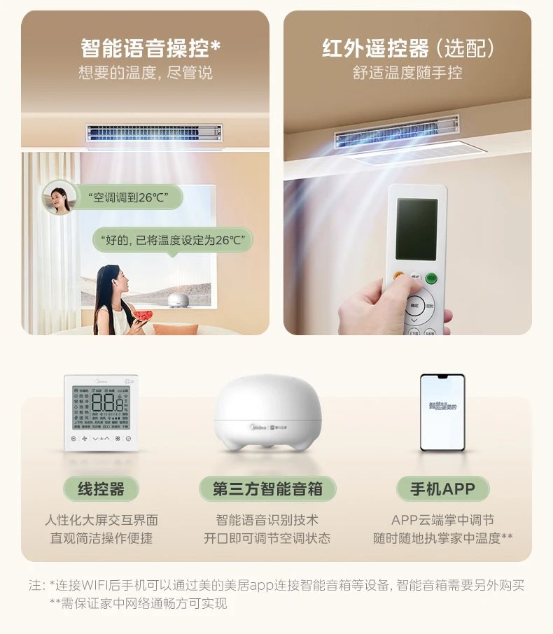 [美的乐享 3 代]客厅中央空调智控旗舰 强劲性能 全直流变频技术|3D环流风|一级能效