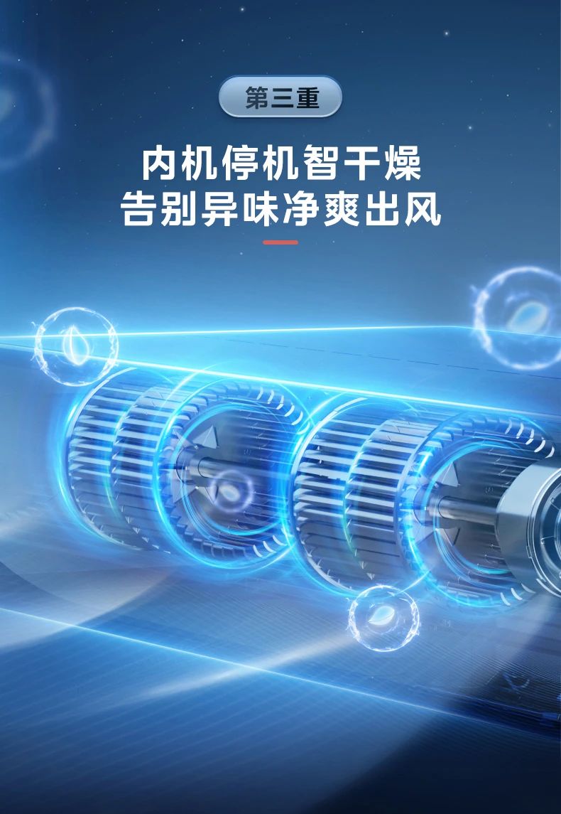 [美的 超薄轻音]内机超薄灵活装 轻音运行 低噪运行|安全监测|恒净科技