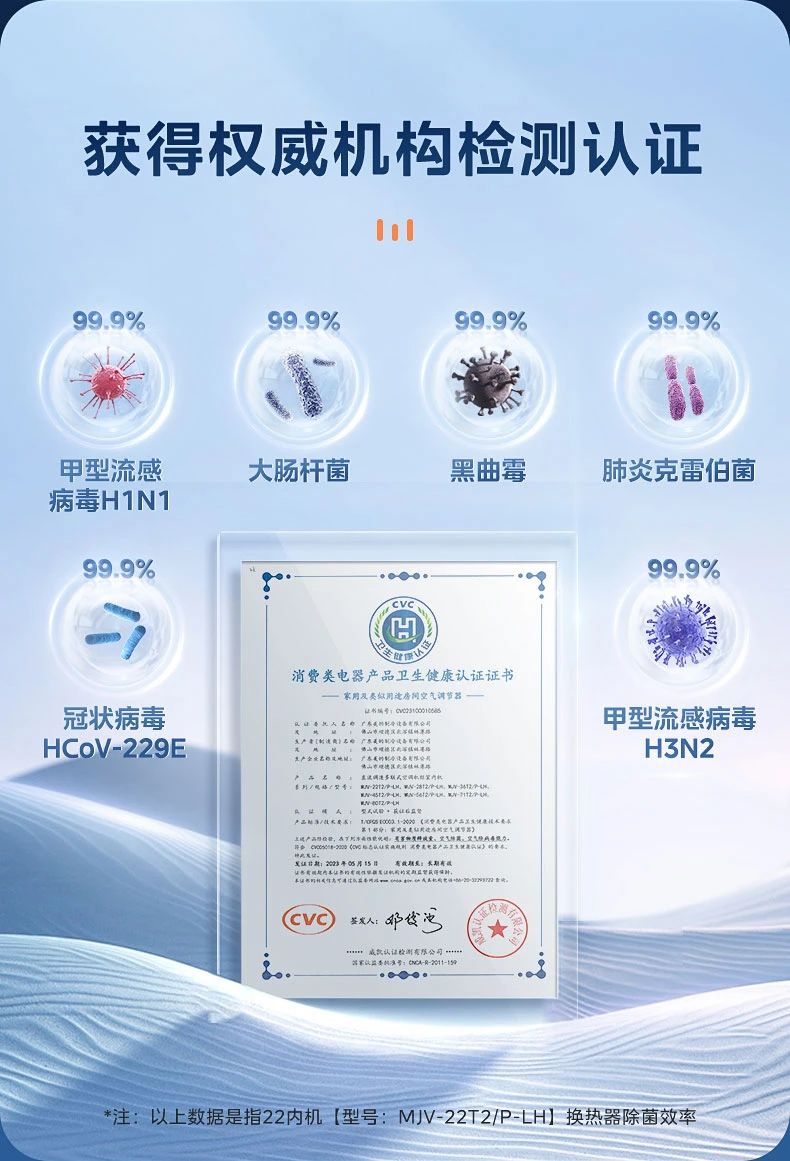 [美的 设计家除醛]内机AMC活氧分解 高效除醛 长效无耗材|≥99%除醛率