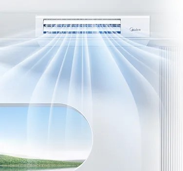 [美的 领航者净呼吸]内机日光氧多效净护 四季舒心亨 四代智清洁|一键除菌|无风感